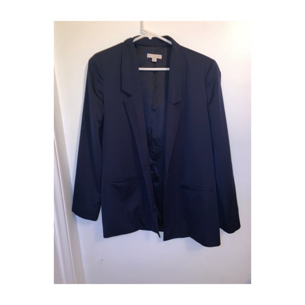 Eva Mendes Navy Blue Blazer